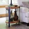 Alaterre Furniture Ryegate Natural Live Edge Solid Wood with Metal Round End Table, Natural AWCC1520 - alternate 4